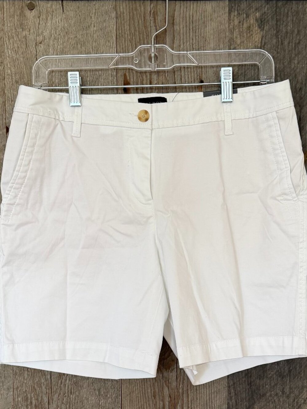 Talbots Relaxed Chino Shorts Size 4 White - Picture 2 of 8